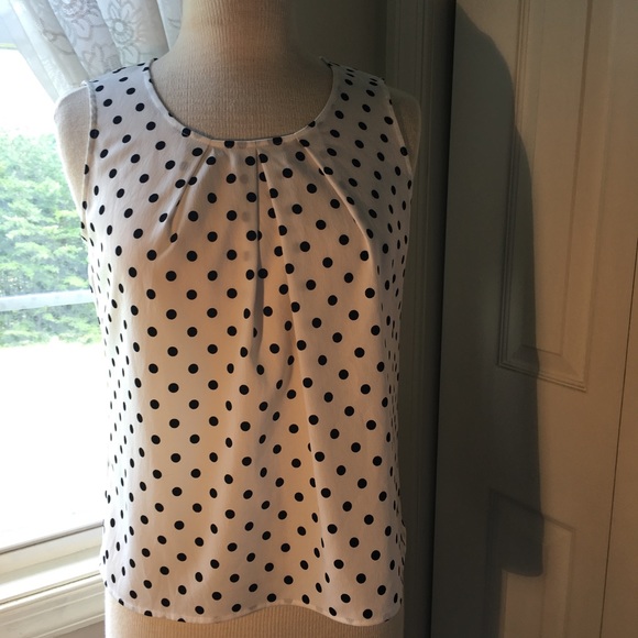 Kasper White & Black Blouse Sz PS - Picture 1 of 5